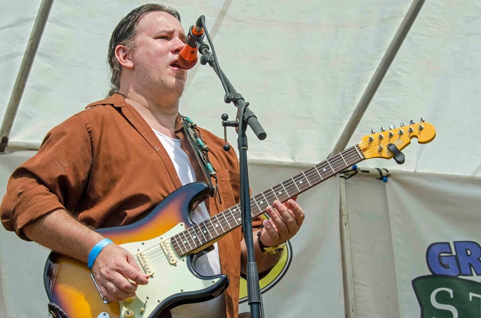 James Pitts Band performing at Barnful of Blues