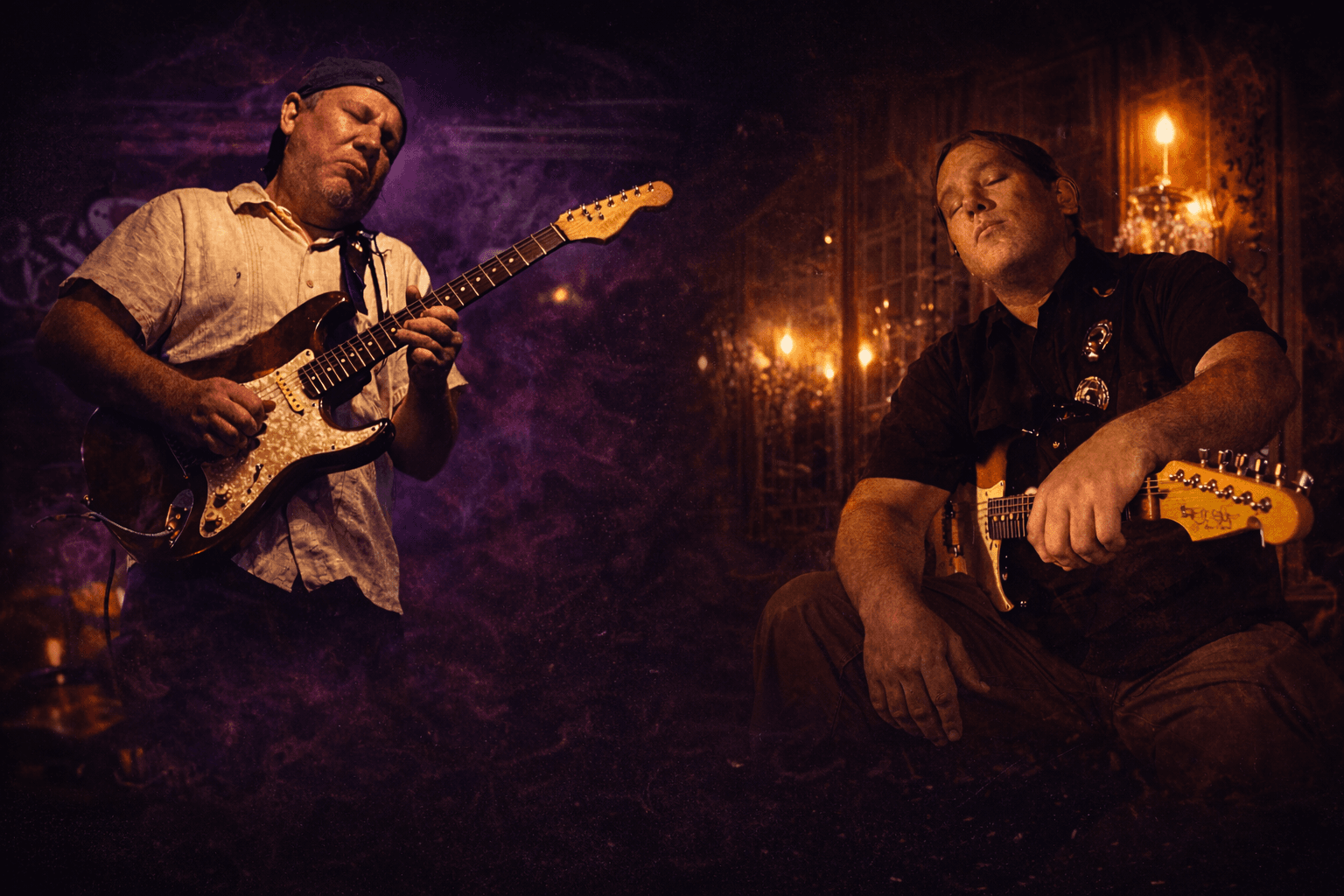 James Pitts Band — cinematic portrait with guitars.