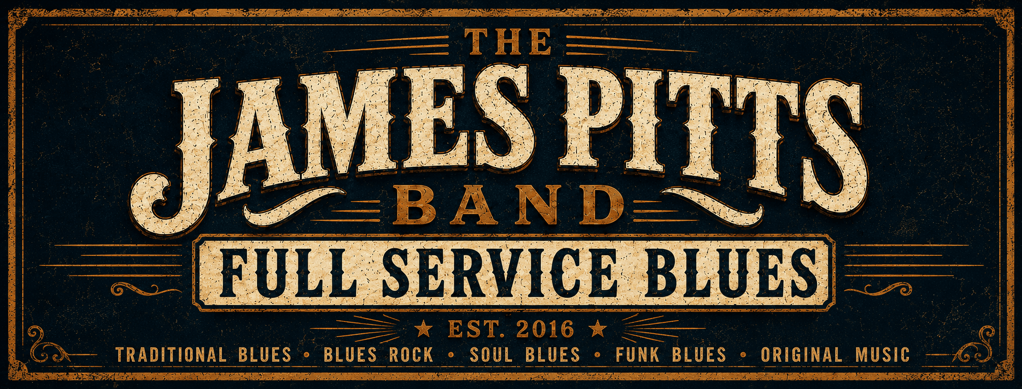 The James Pitts Band Full Service Blues logo.